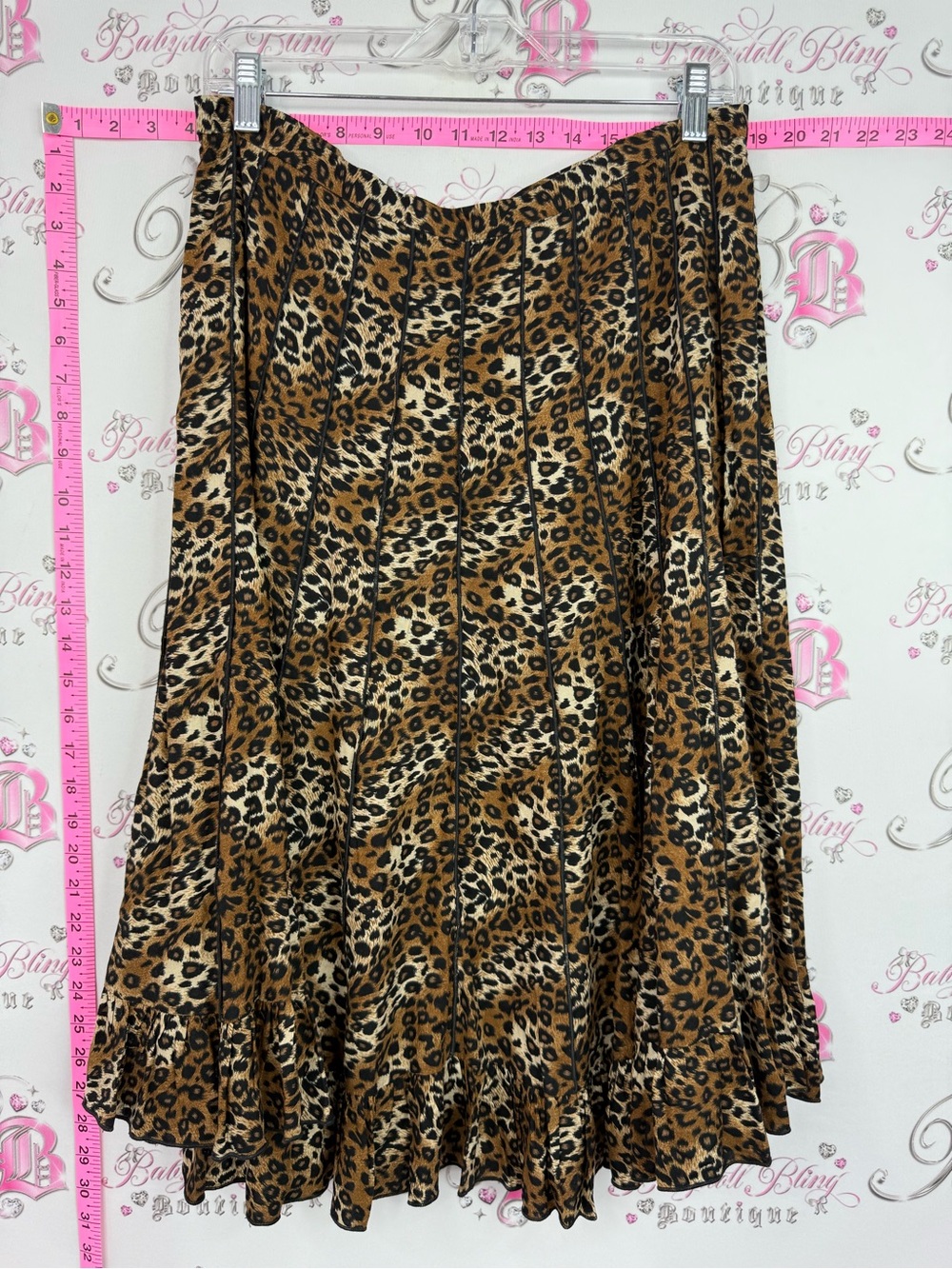 Traditions skirt Leopard Print Pleated Ruffle Skirt - Brown